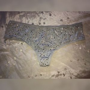 Victoria's Secret Sexy Rhinestone Cheeky Silk NWOT
